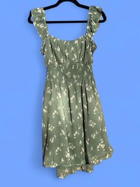 Hollister Sage Green Floral Mini Dress